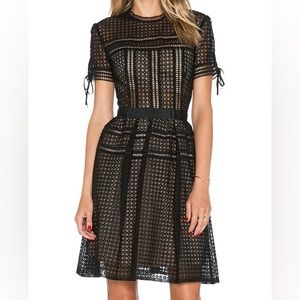 Self Portrait Lace Pleated Aurelia Dress Size US 6 / UK 10